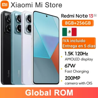 Rom global xiaomi redmi note 13 pro 5g smartphone 8gb 256gb snapdragon 7s gen 2 120hz tela 5100mah 67w carregamento rápido celular