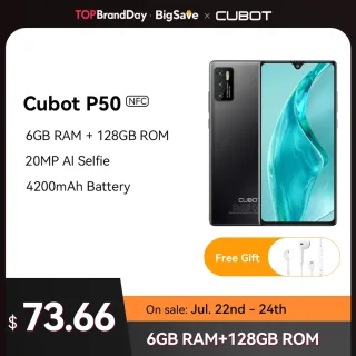 Cubot P50, 2022 novo Smartphone Android, 6GB RAM 128GB ROM(256GB expansível), Bateria 4200mAh,Tela de 6,217 polegadas, NFC, celular barato com frete grátis,telefone inteligente, cellular Dual SIM,telefones celulares