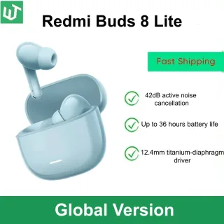 Versão Global Redmi Buds 8 Lite Fones de Ouvido TWS com Cancelamento Ativo de Ruído de 42dB, Bluetooth 5.4, 36h de Duração da Bateria, Driver de Graves de 12.4mm