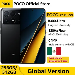 POCO-X6 Pro Smartphone 5G, IVA Incluido Versão Global, Dimensão 8300-Ultra, 6.67 ", 1.5K Fluxo AMOLED DotDisplay, Carregamento Turbo 67W