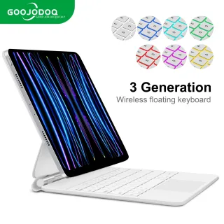 Goojodoq teclado mágico para ipad pro 11 2024 air 4 air 5 air 6 para ipad 12.9 10a geração 6a 5a 4a 3a geração capa