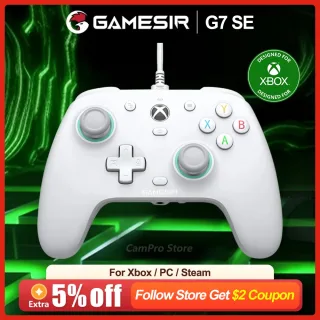 GameSir G7 SE Gaming controle xbox one Xbox Serie x One Controlador Gamepad game console com fio para Xbox Series X, Xbox Series S, Xbox One 100% Original e Novo g7se