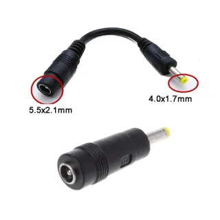 Plugue de alimentação dc 5.5x2.1mm fêmea para 4.0x1.7mm macho adaptador de alimentação cabo conversor para cctv portátil câmera cabo de alimentação cabo