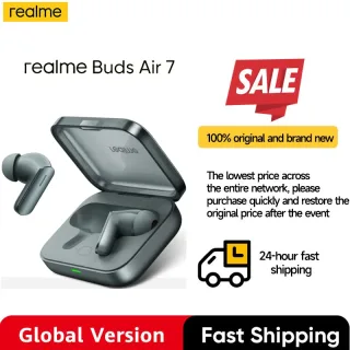 Versão global realme buds air 7 fone de ouvido 52db redução de ruído bt 5.4 hi-res lhdc 2.0 fone de ouvido sem fio realme buds air7