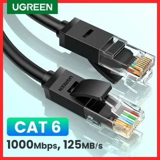 UGREEN-Cabo Ethernet de Alta Velocidade, Cabo Internet, Rede Blindada RJ45, Cabo LAN para PC, PS5, PS4, PS3, Xbox, Cat6, Gigabit, 1000Mbps