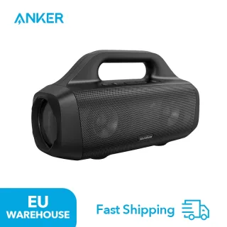 Anker-soundcore movimento boom speaker, bluetooth speaker, com drivers de áudio titânio, tecnologia bassup, proteção contra a água ipx7 24-s