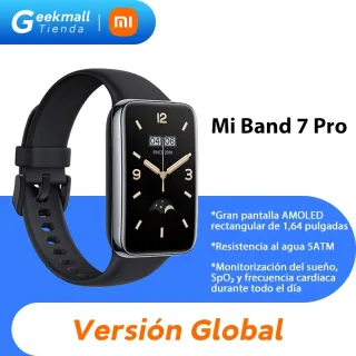 Versão global Xiaomi Band 7 Pro Ecrã AMOLED de 1,64" Resistência à água 5ATM SpO₂ e monitor de ritmo cardíaco MI Band 7 Pro