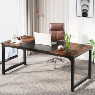 Tribesigns Mesa de computador moderna, grande mesa de escritório, mesa de computador, mesa de estudo, estação de trabalho para escritório doméstico