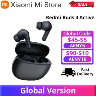Xiaomi-Redmi Buds 4 Active Earphone, Cancelamento de Ruído, Cancelamento de Ruído, Chamadas Limpas, Bluetooth 5.3, Versão Global, Até 28 Horas