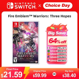 Fire Emblem Warriors Three Hopes Jogos Nintendo Switch Cartão de Jogo Físico para Switch OLED Lite Console Suporte TV Tabletop Palm Mode