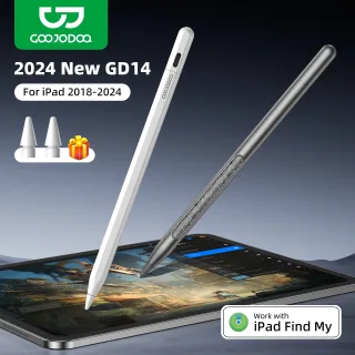 Caneta stylus GOOJODOQ GD14 para Apple Pencil 2 iPad Pencil com IPad Find My para iPad Air6/5/ 4 iPad Pro 11 2018-2024 pro 13