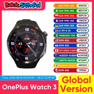 Versão global oneplus watch 3 relógio inteligente 1.50 polegadas ltpo amoled display snapdragon w5 processador dupla frequência gps wear os