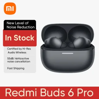 Xiaomi redmi buds 6 pro tws fones de ouvido 3mic ai 55db cancelamento de ruído ativo bluetooth 5.3 36 horas bateria mi fones de ouvido headse