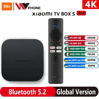 Xiaomi Mi TV Box S 2. ª Geração 4K Ultra-HD Quad-core Processador Dolby Vision HDR10 + Assistente Google