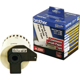 Etiqueta Contínua Brother DK2205 62mmx30,4m para Impressora Térmica