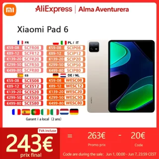 Xiaomi Pad 6 Tablet, Qualcomm®Dolby Vision-Snapdragon 870, Tela 11 Polegada, 144Hz,8840 mAh, Carga 33W, 4 Alto-falantes, WiFi, Versão Global