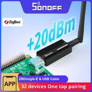 SONOFF ZBDongle-E USB Dongle Plus ZigBee 3.0 Analisador de gateway Zigbee sem fio ZHA Zigbee2MQTT pré-piscado como coordenador