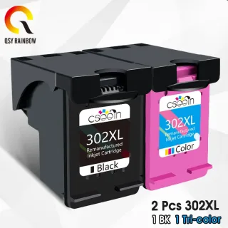 QSYRAINBOW remanufaturado 302XL Substituição para HP 302 HP302 XL Cartucho de tinta para impressora Deskjet 1110 1111 1112 2130 2131