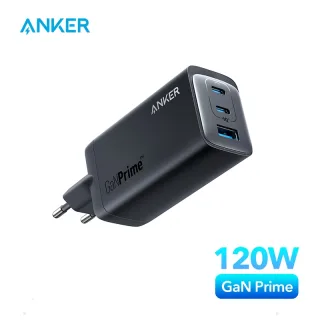 Carregador para Celular Anker-USB Tipo C, Carregador Rápido GaN Prime, iPhone 15, 15, 15 Pro, Galaxy, 737, 120W