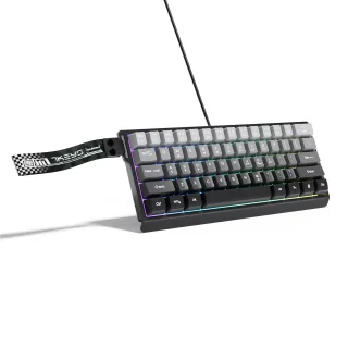 Teclado de Jogos 61 Teclas com Fio, RGB, Ergonômico, Compacto e Portátil 60%
