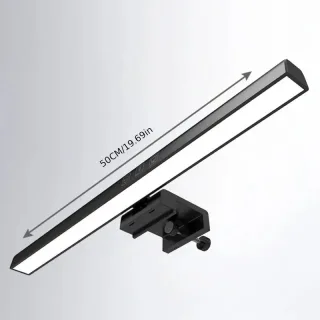 Luminária Tela Notebook Monitor Mesa Barra Luz Regulável Cúpula Preto Estrutura Preto 127/220v