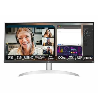 Monitor LG UltraWide™ 29WQ600B-W Tela IPS de 29", 21:9, USB-C, 7Wx2 MaxxAudio®, 1ms (MBR), 100Hz, AMD FreeSync™, sRGB 99%, HDR10 - 29WQ600B-W
