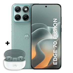 Kit Smartphone Motorola Edge 70 Fusion 5G 8 GB RAM + Moto Buds 2 256GB - 8GB RAM + 16GB RAM Boost, camera 50MP Sony Lytia 710, Tela 1.5K extreme Amoled 144hz - Verde Claro