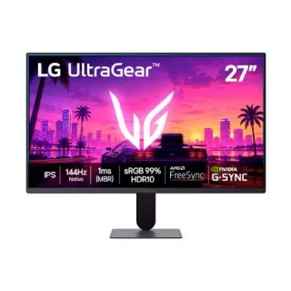 Monitor Gamer LG UltraGear™ 27G411B, 144Hz Nativo, 1ms (MBR), Tela IPS 27” FHD, compatível com NVIDIA® G-SYNC® & AMD FreeSync™, HDR10, sRGB 99%, HDMI, DP, Saida Fone de ouvido - 27G411B-B