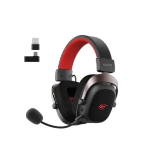 Headset Gamer Sem Fio Havit H2002D Pro, Drivers 53mm, 2.4GHz, P3, Microfone Removível, Preto - HVGMH-H2002d PRO-BK+OC+RE