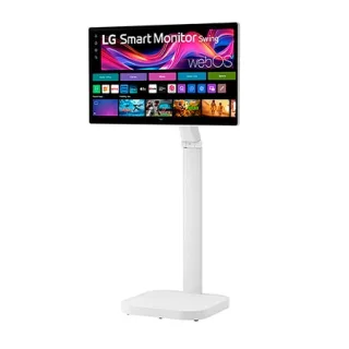 Monitor Touch LG Swing 32U889SA-W IPS Streaming WebOS 4K UHD 32" USB-C base móvel com rodas - 32U889SA-W