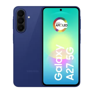 Celular Galaxy A27 5G 128GB, câmera tripla de 50MP, processador Snapdragon 6 Gen 3, feito para durar Azul