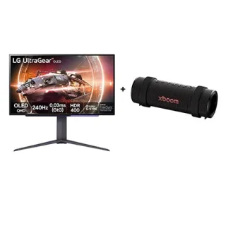 Gear OLED – Tela OLED 27” + Caixa de Som Bluetooth LG xboom Grab by will.i.am - East LA y will.i.am - East LA - 27GS95.GRAB