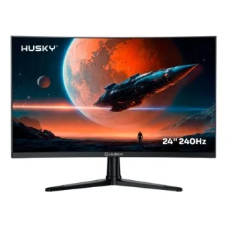 Monitor Gamer Curvo Husky Boreal 24", FHD, 240Hz, 1ms, Adaptive Sync, VA, DisplayPort e HDMI, HDR - HMG00524PT
