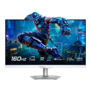 Monitor Gamer Gigabyte 27", Dual Mode, 4K, 160Hz, 1ms, IPS, G-Sync, FreeSync Premium, HDR 400, USB-C, Som Integrado, Branco - M27UP ICE