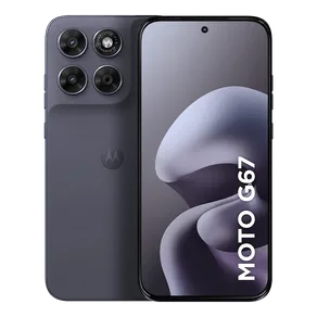 Smartphone Motorola Moto g67 5G 128GB 4GB RAM + 8GB RAM Boost, camera 50MP Sony Lytia 600, tela 1.5K extreme Amoled 120hz, ultrarresistente - Chumbo