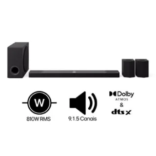 LG Home Theater Soundbar S95TR com alto-falantes traseiros e som surround com configuração de canais 9.1.5 - S95TR