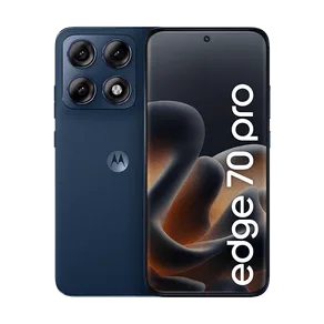 Smartphone Motorola Edge 70 Pro 5G 256GB 12GB RAM+12GB Ram Boost, 4 câmeras de 50MP, Tela 1.5K extreme AMOLED 144Hz, Bateria 6500 mAh, IP68/IP69 - Azul Escuro
