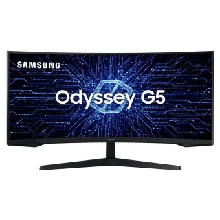Monitor Gamer Samsung Odyssey G5 34" UWQHD, Tela Curva Ultrawide, Painel VA, 165Hz, 1ms, HDR10, HDMI, DP, FreeSync Preto