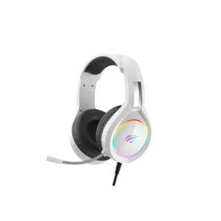 Headset Gamer Havit HV-H2232D, Drivers 50mm, RGB, P2 3.5mm e USB, Controle de Volume, Branco - HV-H2232D White