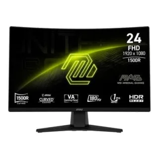 Monitor Gamer Curvo MSI 24", FHD, 180Hz, 4ms, VA, Preto - MAG242C