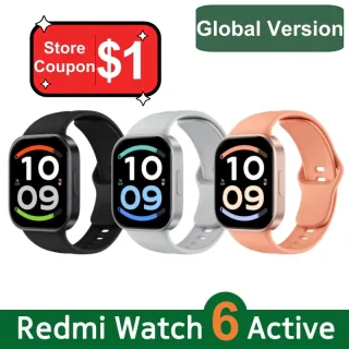 Xiaomi Redmi Watch 6 Active Smartwatch Versão Global Tela de 1.85'' Até 18 Dias de Duração da Bateria 140+ Modos de Treino IP68