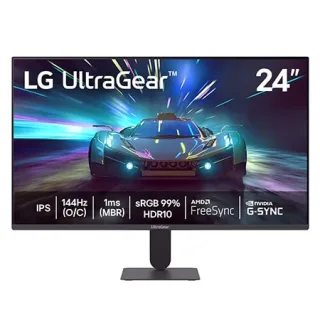 Monitor LG UltraGear™ G4, 24G411A-B, 144Hz (O/C), Tela IPS FHD 24", 1ms (MBR), NVIDIA G-SYNC, AMD FreeSync, HDR10, sRGB 99% - 24G411A-B