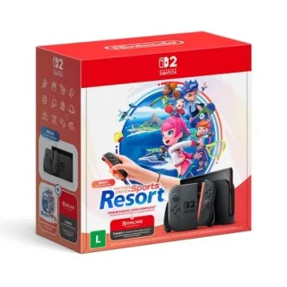 Console Nintendo Switch 2, 256GB, Wi-Fi, Bluetooth, Bundle Nintendo Switch Sports Resort, Light Blue e Light Red - 045496886820