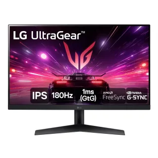 Monitor LED Full HD Gamer 24" LG UltraGear 24GS60F-B - HDMI, IPS, D-SUB, 180Hz 1ms(GtG)