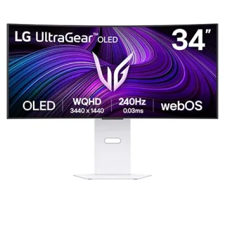 Monitor LG OLED UltraGear™ 34GX90SA-W 34" Curvo, 0,03ms (GtG), 240Hz, DisplayHDR True Black 400, NVIDIA G-SYNC, AMD FreeSync Premium, WebOS - 34GX90SA-W