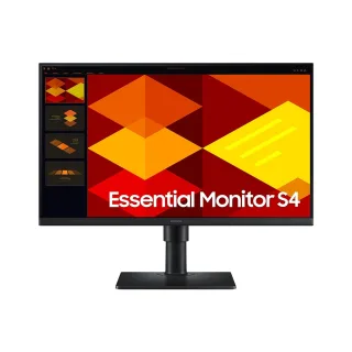 Monitor Samsung 24", FHD, ajuste de altura, 100Hz, USB Hub, Display Port, HDMI, Preto, S4 24"