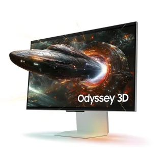 Monitor Odyssey 3D, sem óculos, 27", 4k, 165Hz, 1ms, HDMI, DP, USB Prata Mercúrio
