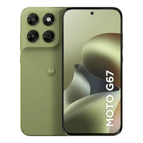 Smartphone Motorola Moto g67 5G 128GB 4GB RAM + 8GB RAM Boost, camera 50MP Sony Lytia 600, tela 1.5K extreme Amoled 120hz, ultrarresistente - Verde Claro